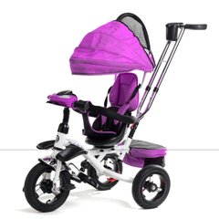 Велосипед триколісний дитячий Baby Trike 6699 Фіолетовий | Велосипед-коляска з батьківською ручкою 6699Ф фото