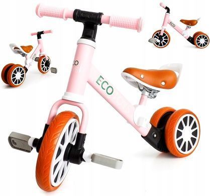 Беговел-велосипед трансформер 2в1 Ecotoys Energy (колеса EVA) LC-V1307 PINK Розовый