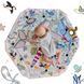 Коврик манеж развивающий игровой Kinderkraft Smartplay Sea (дуга с игрушками, подушка, мячики) KPSMSE00MUL0000 фото 2