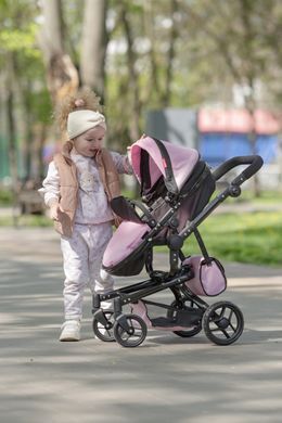 Коляска для куклы 2в1 Carrello Fortuna 9695 HOT PINK Малиновая