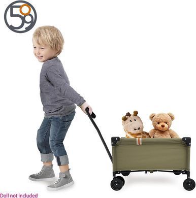Тележка для игрушек детская FiVEoNiNE (д55-ш33-в60, ручка EVA) T791005 Хаки