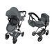 Коляска для ляльок 2в1 Carrello Alfa із сумкою 9707 GREY Сіра