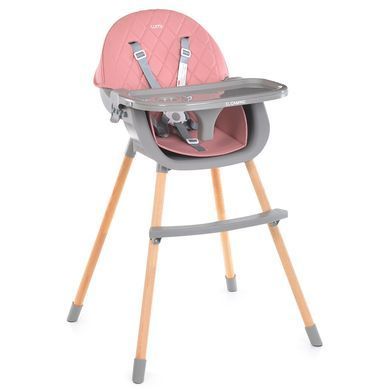 Стульчик для кормления El Camino LUMI ME 1111 Pink Розовый | Деревянный высокий стульчик