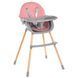 Стульчик для кормления El Camino LUMI ME 1111 Pink Розовый | Деревянный высокий стульчик